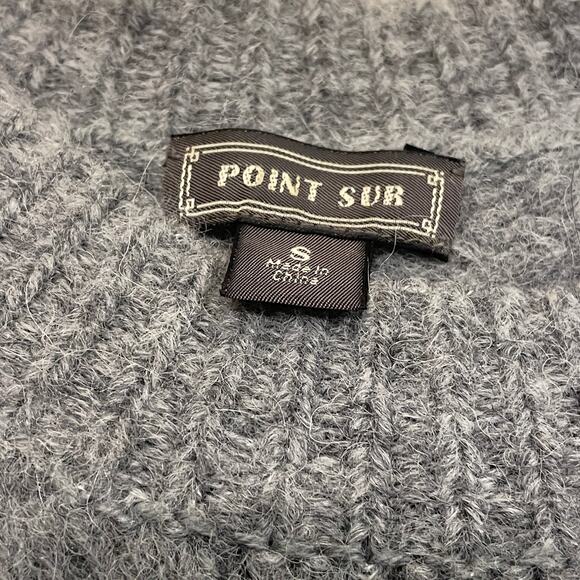 Point Sur S Gray Wool Blend Sweater | Merino & Alpaca Fuzzy Knit Minimalist $150 - Picture 2 of 8